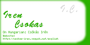 iren csokas business card